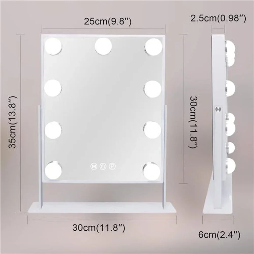 Vanity Mirror with Lights Hollywood Lighted Makeup Mirror with 9 Dimmable Bulbs